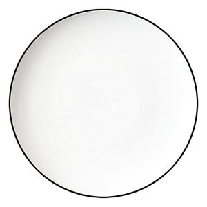 Ensembles d'assiettes en céramique de luxe modernes en porcelaine bon marché, vente en gros, <span class=keywords><strong>vaisselle</strong></span> en porcelaine avec motif végétal à bordure noire pour restaurants - Product Image 1