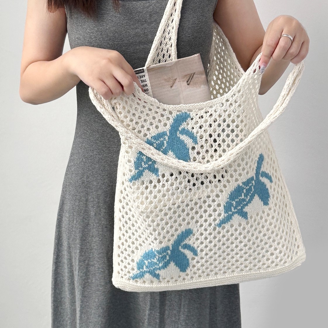 TheOpen Product☆23SUMMER SEA COLLECTION KNITTED BAG OPEN YY