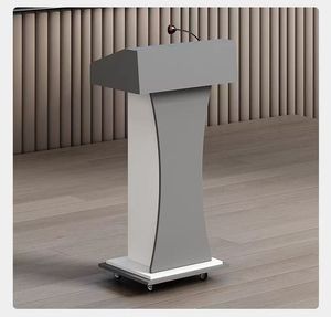 Podio <span class=keywords><strong>de</strong></span> <span class=keywords><strong>Madera</strong></span> Marrón <span class=keywords><strong>de</strong></span> Diseño Moderno y Sencillo, Ecológico, Duradero, con Almacenamiento, <span class=keywords><strong>para</strong></span> Aulas Escolares, Talleres, Exteriores, Hoteles, Gimnasios y Otros - Product Image 3