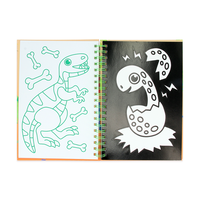 Feuille coloriage monde magique dinosaure cahier brillant Art spirale lié enfants bricolage jouet brillant feuille Art dessin papier dessin Art