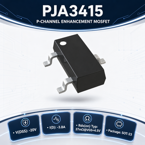 Транзистор MOSFET P-канальный NK PJA3415 SOT-23 -20В VDSS -3.8А ID Rds(on) 37мм для поверхностного монтажа, безопасный силовой транзистор, переключатель нагрузки для ноутбуков - Product Image 1