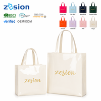 Sac fourre-tout de marque avec logo personnalisé, sac en PVC imperméable, vente en gros, sac de shopping réutilisable écologique, sac pour salon professionnel, fabrication directe OEM