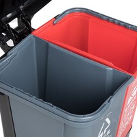 Poubelle médicale avec couvercle 2 bacs Poubelle médicale en plastique à pédale pour hôpital fournie par les fournisseurs de poubelle médicale