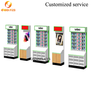 Conception d'intérieur moderne pour magasin de téléphonie mobile, rendu 3D, MDF, verre trempé, éclairage LED, armoire de présentation suspendue écologique - Product Image 3