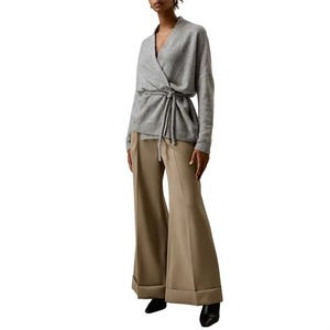 <span class=keywords><strong>Cardigan</strong></span> in Cashmere da Donna con Logo Personalizzato, Maglione Lavorato a Maglia con <span class=keywords><strong>Cintura</strong></span>, Maniche Lunghe, Scollo a V, Vestibilità Ampia, Abbigliamento per Ufficio - Product Image 4