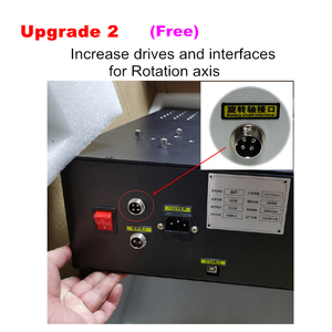 เครื่องมาร์คกิ้งป้ายชื่อด้วยไฟเบอร์เลเซอร์แบบตั้งโต๊ะ 20W 30W อัพเกรดแกนหมุนสำหรับพลาสติกพีวีซี สแตนเลส - Product Image 5