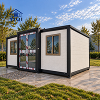 Maison à double aile de 10 pieds, surface intérieure facile à nettoyer, faible entretien, unité résidentielle moderne