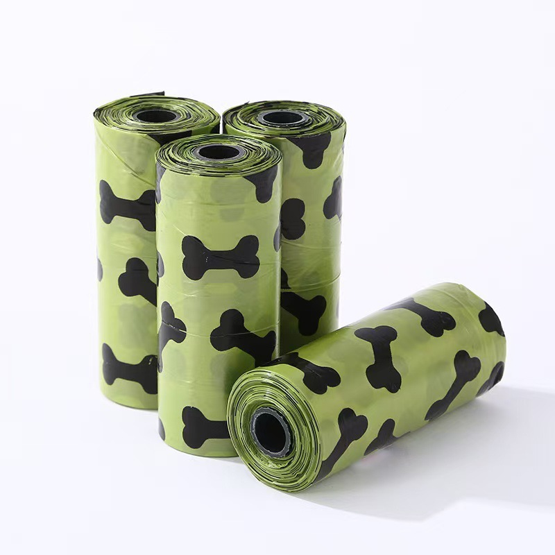 Sacs poubelles à motif os, 15 rouleaux