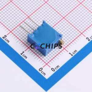 Resistencia Ajustable/Potenciómetro 3296W-1-102, Componente de Orificio Pasante (THT)-3P, 9.5x4.9mm, Resistencia de 1kOhm, 10%, 500mW, 250ppm ℃ - Product Image 2