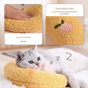 <span class=keywords><strong>Coussin</strong></span> <span class=keywords><strong>pour</strong></span> animaux de compagnie en forme de demi-beignet <span class=keywords><strong>pour</strong></span> petits chiens <span class=keywords><strong>et</strong></span> chats, oreiller <span class=keywords><strong>apaisant</strong></span> <span class=keywords><strong>pour</strong></span> soulager les articulations, améliore le sommeil, le repos, le jeu <span class=keywords><strong>et</strong></span> la lecture - Product Image 5