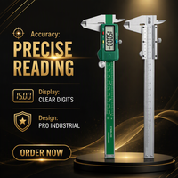 Pied à coulisse professionnel en acier inoxydable 150 mm, jauge de mesure numérique et manuelle haute précision pour usage industriel