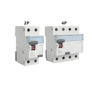 ZOII ac residual current breakers elcb circuit breaker RCCB 10A-63A 2P 4P 30ma Earth Leakage RCBO