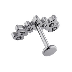 Eternal Meterl – Piercing Labret en titane, 7 pierres marquise filetées à l'intérieur, piercing corporel, bijoux - Product Image 3