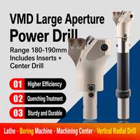 Foret à trous profonds indexable en U de grand diamètre SERTAN VMD MDD 180-190 mm, haute résistance, perçage rapide pour métal