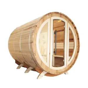 Fabriek Groothandel Concurrerende Prijs Rode Ceder Droge En Stoom Sauna Buiten Sauna Kamer Vat Sauna