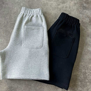 Shorts de survêtement gris pour <span class=keywords><strong>homme</strong></span>, 100 % coton épais, respirants et amples - Product Image 1