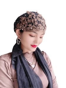 Gorro Elástico Musulmán para Mujer, Transpirable, Ecológico, de Acrílico, Color Sólido, para Todas las Temporadas - Product Image 6