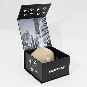 Scatola <span class=keywords><strong>Regalo</strong></span> per Cappello da Baseball Personalizzata 8x8x5 in Cartone Rigido di Lusso con Chiusura Magnetica e Goffratura in Lamina d'Oro - Product Image 5
