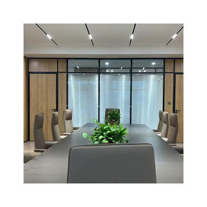 SZMK 2026 <span class=keywords><strong>Cloison</strong></span> de bureau modulaire multifonctionnelle reconfigurable, insonorisée, ignifuge, étanche, avec cadre métallique et verre trempé - Product Image 4