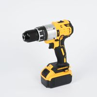 Perceuse sans fil 20V, moteur à balais, couple de 35 Nm, mandrin de 10 mm, réversible, pour le bricolage à domicile et le travail du bois
