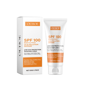 SPF 100 바디 선블록 크림 순한 보습 UV 차단 상쾌한 유분 컨트롤 광채나는 끈적임 없는 진정 선스크린 크림 - Product Image 6