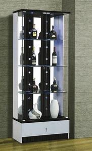Hogar sala de estar extensible LED luz vidrio vino gabinete versátil hogar muebles atractivo vidrio escaparate para centros comerciales - Product Image 2