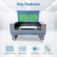 Machine à laser fractionné au CO2 CNC VOLaser 1390 - Tube laser 100W/150W/300W avec kit de tête de gravure/découpe et contrôleur