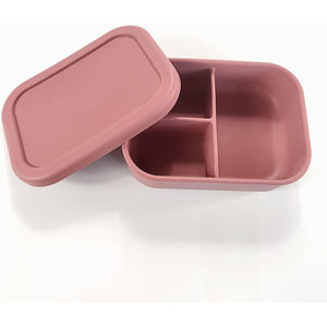 Boîte à lunch pliable en silicone écologique, sans BPA, de qualité alimentaire, pour enfants, avec couvercle anti-fuite, pliable - Product Image 1