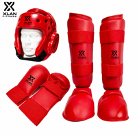 Ensemble de protection XLNAN pour le karaté et le sparring – Matériel EVA : protège-tête, gants de boxe, protège-tibias, protection du cou-de-pied pour la boxe et le kickboxing