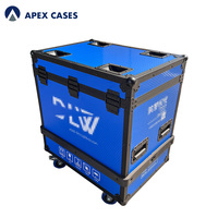 APEX CASES OEM ODM Protection robuste personnalisée en aluminium, contreplaqué et EVA pour boîtier de transport ATA à fermeture par loquet pour équipement de scène mobile