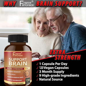 Fabricante de Suplementos para el Cerebro al por Mayor, 9 en 1, Ashwagandha, Apoyo para la Concentración, la Memoria y la Energía, 120 Cápsulas para el Apoyo Cerebral - Product Image 4
