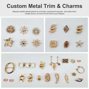 Fabricante de Moda Praia: Conjunto de Biquíni Rosa Personalizado com Corrente de Metal, Duas Peças, Poliéster/Nylon, Moda Praia Feminina em Tamanhos Grandes - Product Image 2