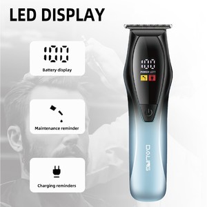 Tondeuses à <span class=keywords><strong>cheveux</strong></span> électriques DALING DL-1918 <span class=keywords><strong>Ciseaux</strong></span> à tête d'huile dégradée à charge USB avec tondeuse électrique à affichage numérique - Product Image 3