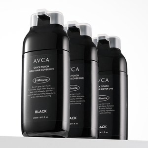 AVCA 5 Minute Quick Touch Cream Black Gray <b>Hair</b> Cover Dye Instant <b>Hair</b> Touch up <b>Root</b> Color Treatment 240ml - Product Image 4