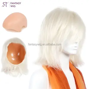 ST Guangzhou Wig Murah Grosir Ombre Pirang Wig Pendek Kepala Manekin Medium Pendek Bergelombang Wig Sintetis untuk Tampilan