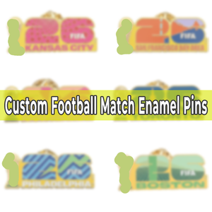 Pins Conmemorativos de Fútbol Metálicos Esmaltados de Canadá, Norteamérica, México y EE. UU. 2026 para Coleccionistas Mundiales - Product Image 1