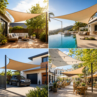 Voile d'ombrage en HDPE tricoté résistant aux intempéries et anti-décoloration pour la protection solaire extérieure et les applications de tonnelles de jardin