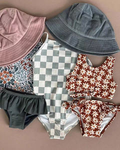 Traje de baño para niñas, nuevo traje de baño de verano Sunshine Surfer, traje de baño estampado, ropa de playa para Hermanas, hermano, ropa para niños, baño de natación - Product Image 2