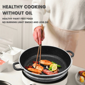 Soup <b>Pot</b> Suit 5 Piece <b>Set</b> Black Non Stick Steel Cookware With Spoon Apron For Gas Induction Stoves - Product Image 3
