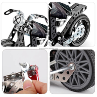 Kit de blocs de construction jouets éducatifs métal assemblé modèle 3D moto bricolage assemblage métal bloc de construction adultes garçons cadeaux
