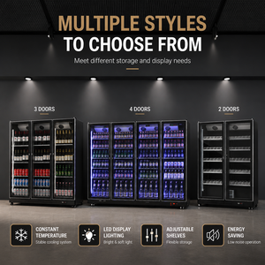 Refrigerador <span class=keywords><strong>Vertical</strong></span> Comercial X-MING de 600l con Doble Puerta, Vitrina Exhibidora, <span class=keywords><strong>Congelador</strong></span> de Baja Temperatura para Tiendas de Conveniencia - Product Image 3