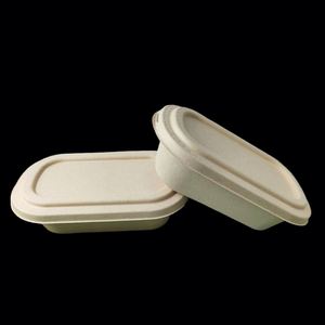 Contenedores de Alimentos Biodegradables de Pulpa de Bambú de Grado Alimenticio - Loncheras para Entrega por Restaurantes de Comida para Llevar - Product Image 2