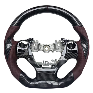 Empuñadura de Fibra de Carbono y Cuero Perforado de Alta Calidad para Volante de Auto Lexus IS250 IS350 ES ES300 GS GS350 NX CT200 RC - Product Image 1
