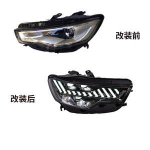 Conjunto de Faros Delanteros para Audi A6L 2012-2015, Diseño Bajo con Señales de Giro Secuenciales y Luces de Circulación Diurna Azules - Product Image 3