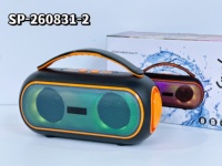 Haut-parleur Bluetooth portable RGB 10W avec double haut-parleur de 57 mm en maille de fer, pour extérieur, sans fil, lecture BT TF USB FM