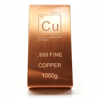 Barre de cuivre de 1 kg 999 pur, excellent rapport qualité-prix