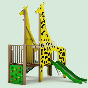Moetry attrezzature per il divertimento all'aperto a tema giraffa altalena in metallo scivolo per le scuole aree residenziali strutture del parco per bambini - Product Image 5