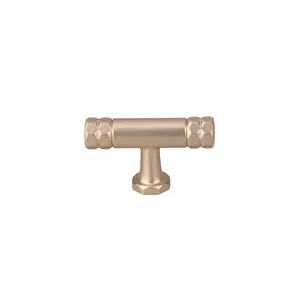 Wholesale Furniture Accessories Zinc Alloy Drawer Handle Hexagonal Knob Luxury Kitchen Hardware Pull Handle