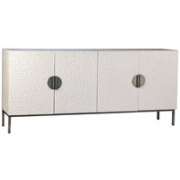 Buffet en bois de récupération avec base en fer antique, blanc, meuble classique pour salon, cuisine, salle à manger, chambre, hôtel