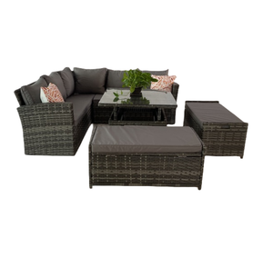 Ensemble <span class=keywords><strong>de</strong></span> canapés en rotin moderne - Mobilier d'extérieur imperméable pour <span class=keywords><strong>jardin</strong></span>, salle à manger et cour - Product Image 2